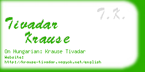 tivadar krause business card